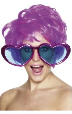 Smiffys Jumbo Heart Glasses Accessory
