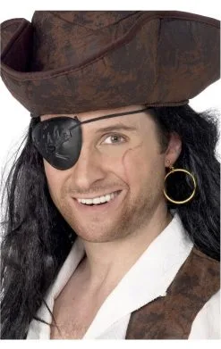 Smiffys Pirate Eyepatch And Earring