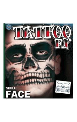 Skull Face Temporary Tattoo