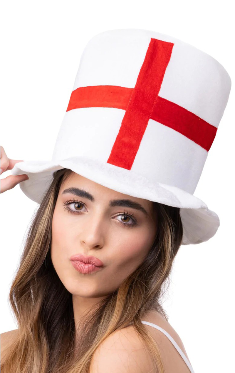 GENERIC Unisex Deluxe England Flag Top Hat 2 GENERIC Unisex Deluxe England Flag Top Hat - Image 2