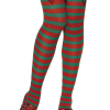 Smiffys Striped Elf Thigh High Stockings