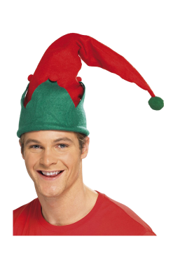 Smiffys Adult Unisex Red Elf Hat Accessory