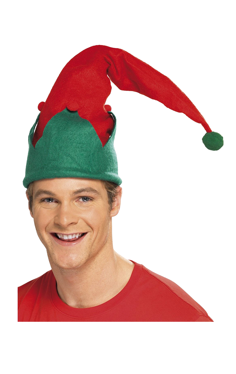 Smiffys Adult Unisex Red Elf Hat Accessory 1 Smiffys Adult Unisex Red Elf Hat Accessory