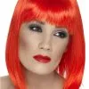 Smiffys Bright Red Bob Wig