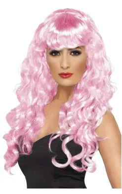 Smiffys Siren Long Pink Wig