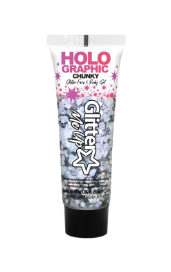 Silver Holographic Chunky Glitter Gel