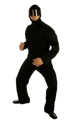 Mens Black Ninja Warrior Costume