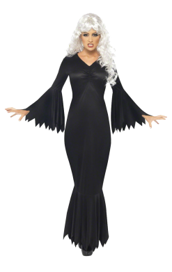 Smiffys Womens Black Vampire Dress Costume