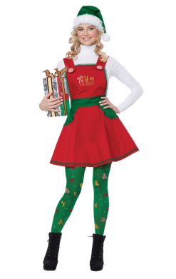 Womens Christmas Elf In Charge Costume