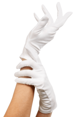 Smiffys Plain Adult White Gloves