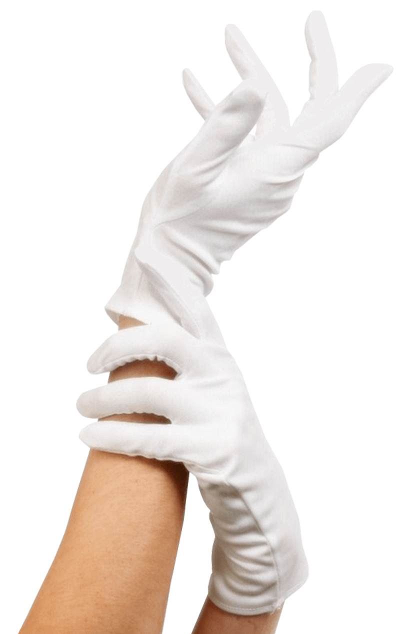 Smiffys Plain Adult White Gloves 1 Smiffys Plain Adult White Gloves
