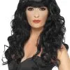 Smiffys Curly Black Wig