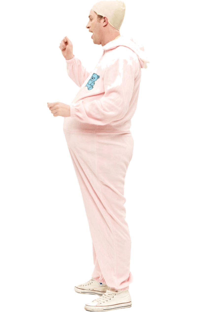 Adult Pink Babygrow Costume 3 Adult Pink Babygrow Costume - Image 3