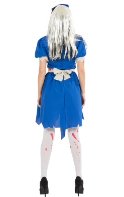 Womens Dark Alice In Wonderland Halloween Costume -Fancy Dress Shop 00012265a02