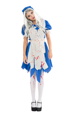 Womens Dark Alice In Wonderland Halloween Costume