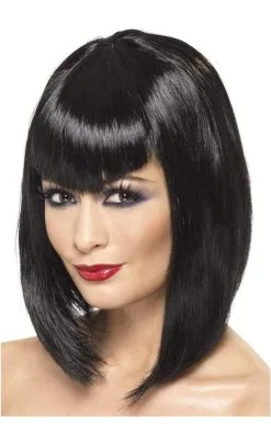 Smiffys Vamp Short Black Wig