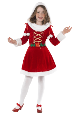 Smiffys Little Miss Santa Costume