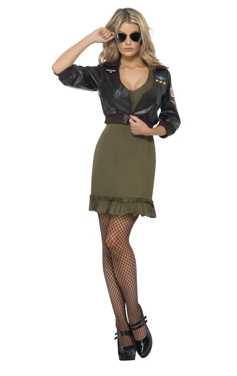 Smiffys Womens Top Gun Diva Costume 1 Smiffys Womens Top Gun Diva Costume