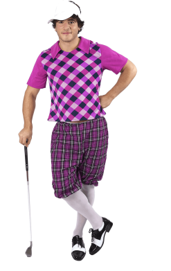Mens Pink Pub Golf Costume