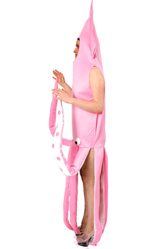 Adult Pink Squid Animal Costume 2 Adult Pink Squid Animal Costume - Image 2