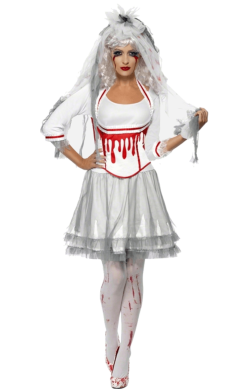 Smiffys Womens Halloween Bleeding Bride Costume