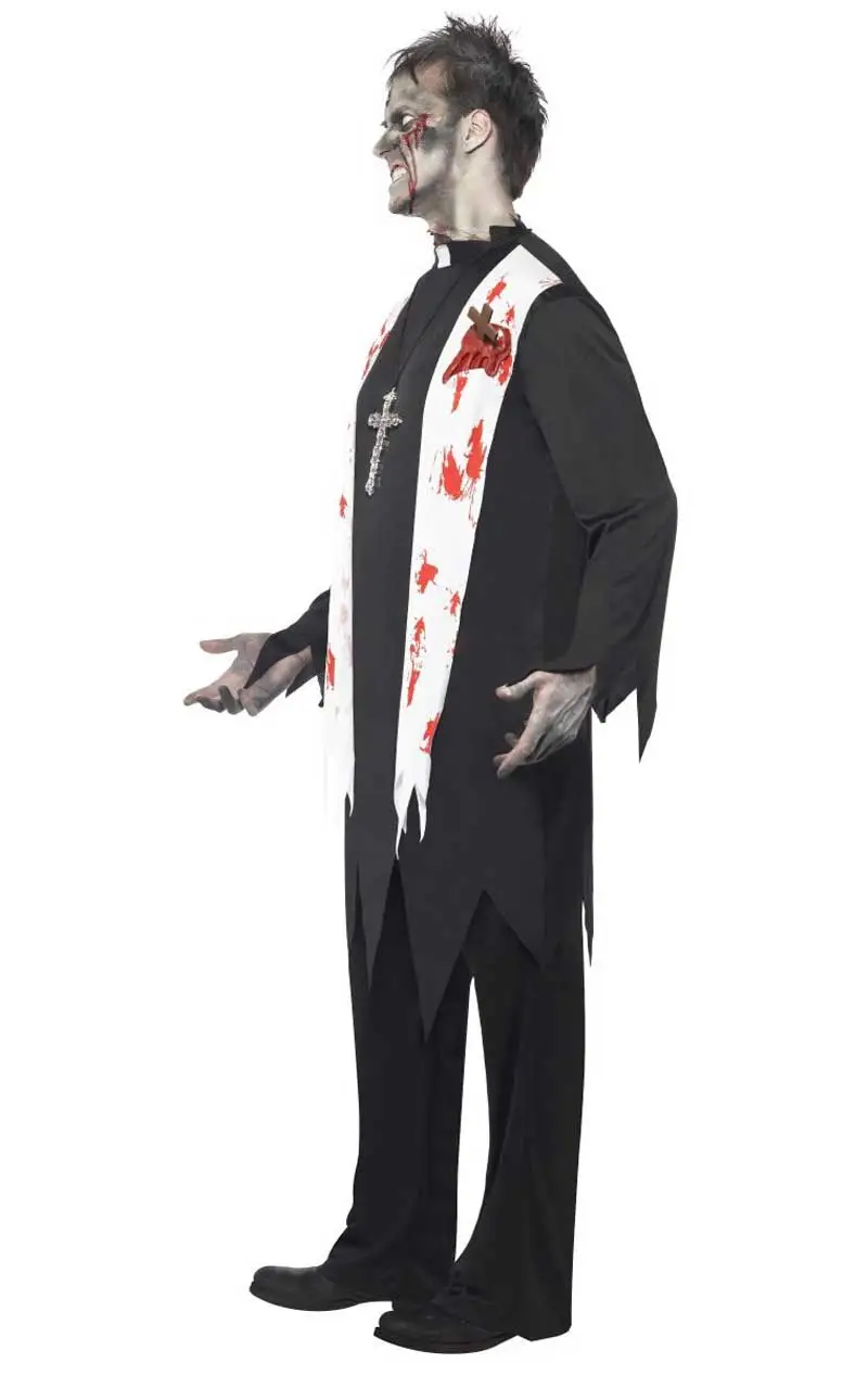 Smiffys Mens Zombie Priest Costume 2 Smiffys Mens Zombie Priest Costume - Image 2