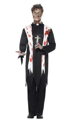 Smiffys Mens Zombie Priest Costume 7 Smiffys Mens Zombie Priest Costume -Fancy Dress Shop 00014649a03