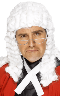 Smiffys White Judge Wig