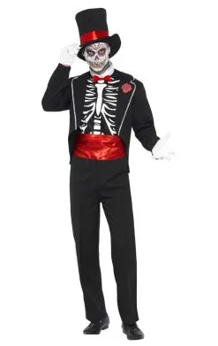 Smiffys Mens Day Of The Day Skeleton Senor Costume