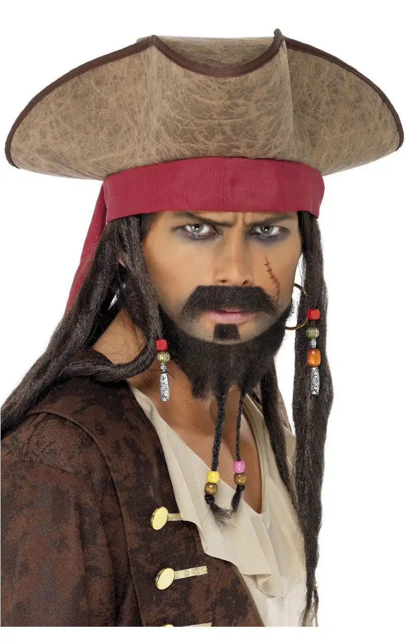 Smiffys Jack Sparrow Pirate Hat 1 Smiffys Jack Sparrow Pirate Hat