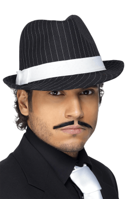 Smiffys Pinstripe Trilby Hat