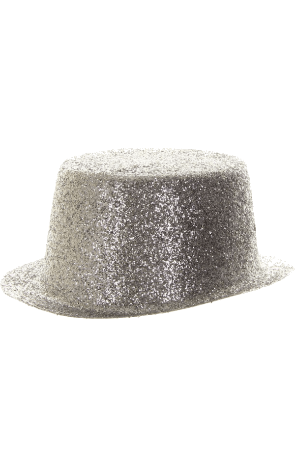Silver Glittery Top Hat 1 Silver Glittery Top Hat