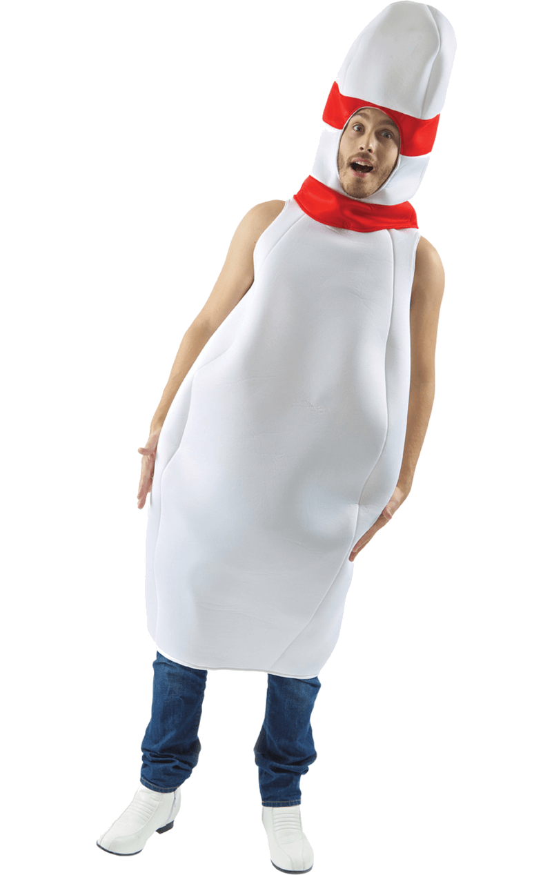Adult Bowling Pin Costume 1 Adult Bowling Pin Costume