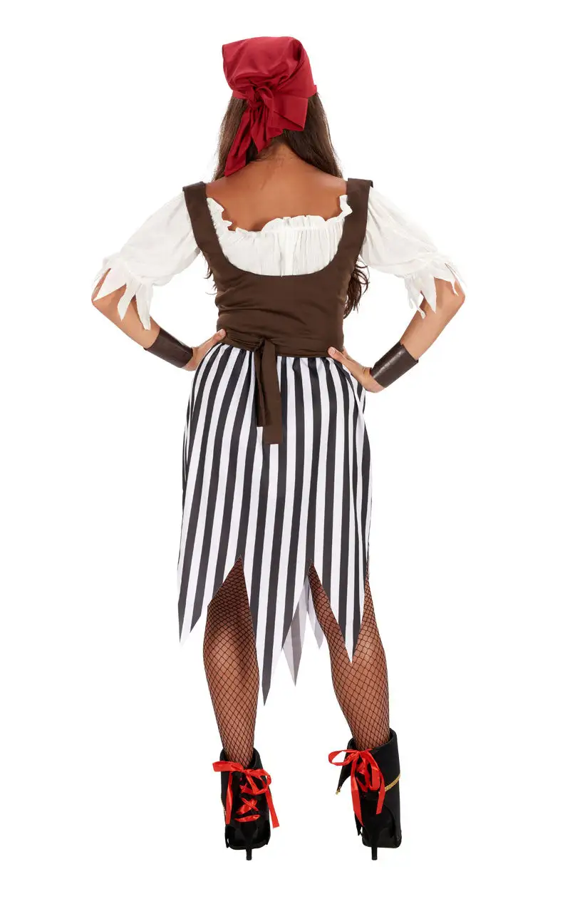 Ladies Pirate Jailbird Costume 2 Ladies Pirate Jailbird Costume - Image 2
