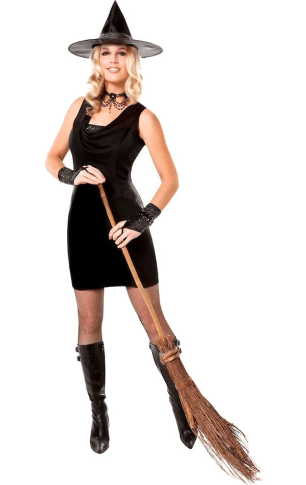 Ladies Black Witch Costume 1 Ladies Black Witch Costume