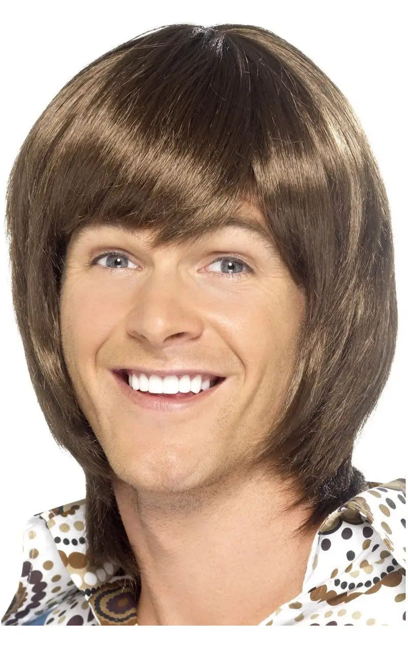 Smiffys 70s Popstar Brown Wig 1 Smiffys 70s Popstar Brown Wig