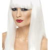 Smiffys Long White Wig With Fringe