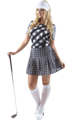 Womens Pub Golf Costume - Black