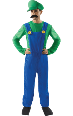 Mens Luigi Super Mario Costume