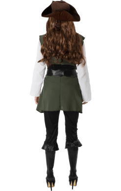 Ladies Green Pirate Costume 5 Ladies Green Pirate Costume -Fancy Dress Shop 00016985a02