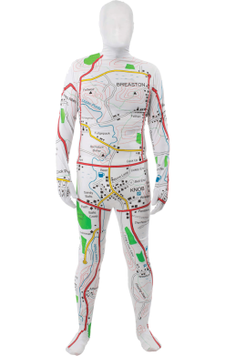 Rude Map Body Suit Costume