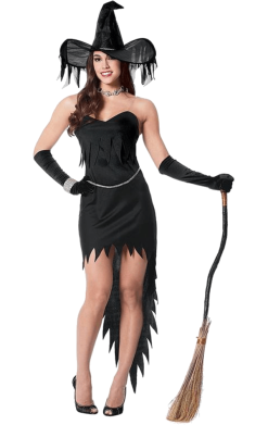 Ladies Rhinestone Witch Costume