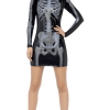 Smiffys Womens Miss X-Ray Skeleton Costume