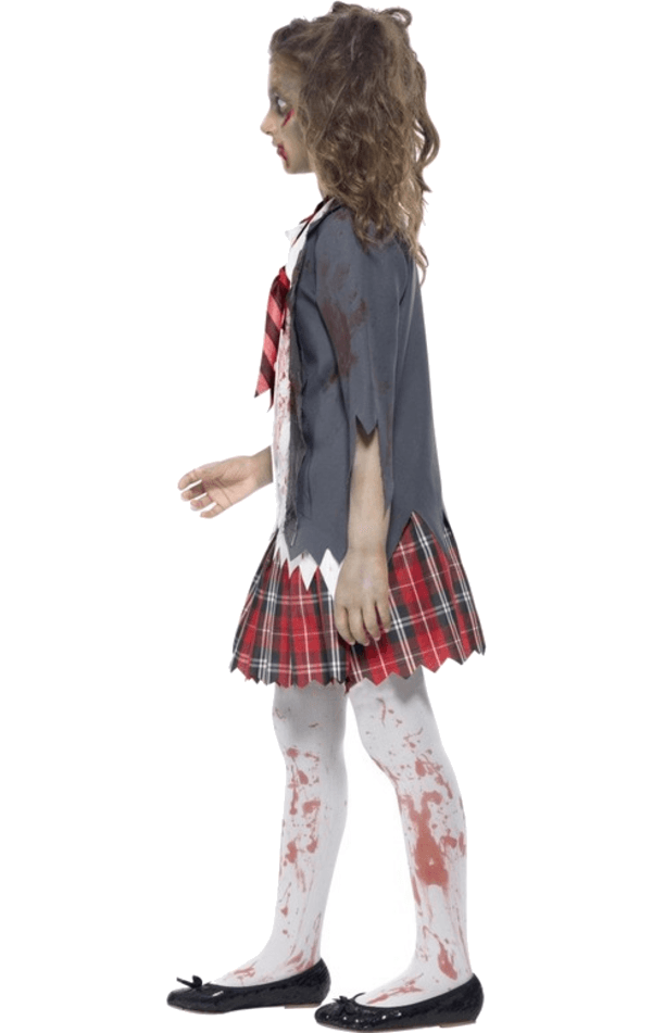 Smiffys Kids Zombie School Girl Costume 2 Smiffys Kids Zombie School Girl Costume - Image 2