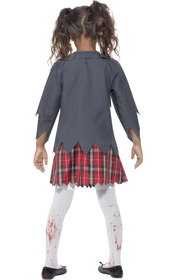 Smiffys Kids Zombie School Girl Costume 3 Smiffys Kids Zombie School Girl Costume - Image 3
