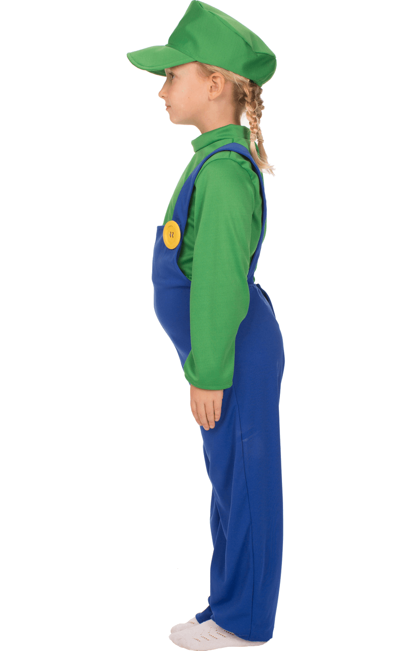 Kids Luigi Super Mario Costume 2 Kids Luigi Super Mario Costume - Image 2