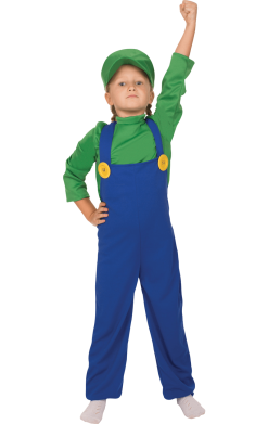 Kids Luigi Super Mario Costume