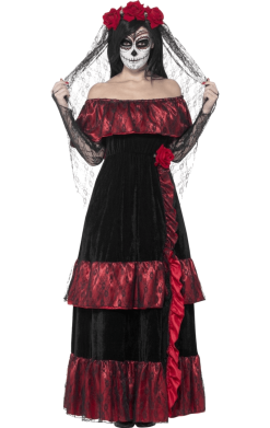 Smiffys Ladies Day Of The Dead Dress Costume