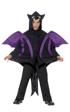 Smiffys Kids Hooded Bat Cape Costume