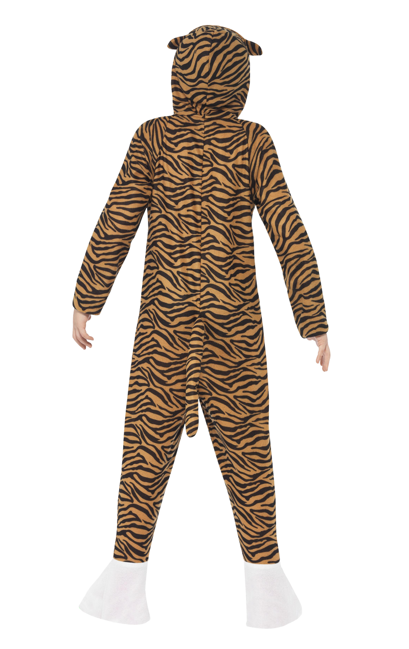 Smiffys Kids Tiger Jumpsuit Costume 3 Smiffys Kids Tiger Jumpsuit Costume - Image 3